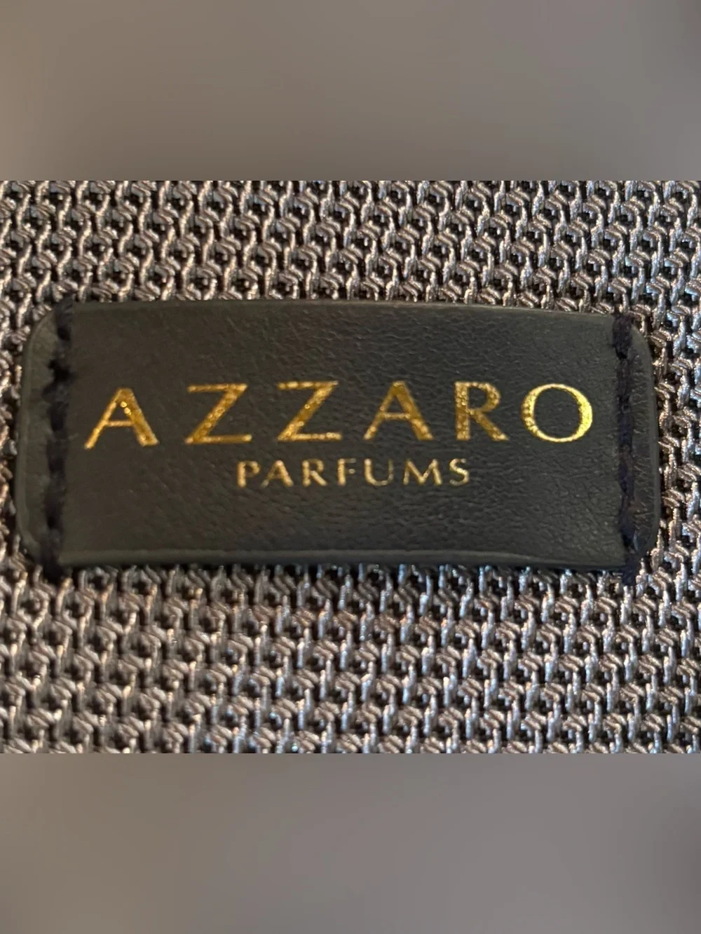 Azzaro Parfums Gray Black Weekender Duffel Bag Gold Hardware Travel Gym